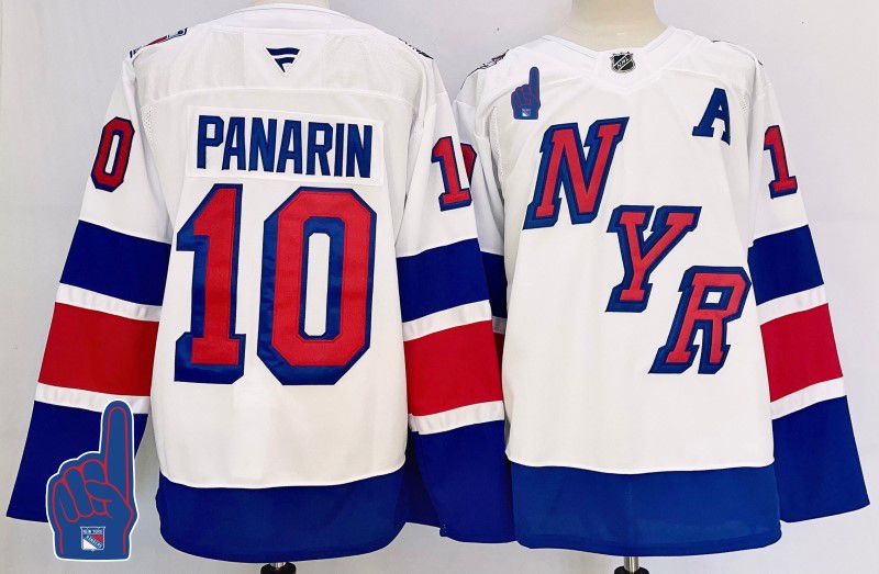 Men New York Rangers #10 Panarin White Fanatics 2025 NHL Jersey style 3